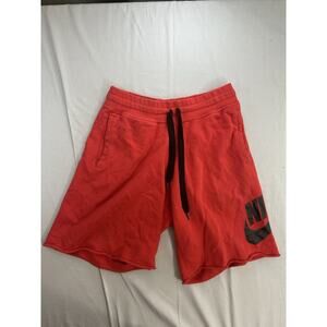 Nike Sportswear Club Men’s Big Swoosh Graphic Fleece Shorts Size Large Red